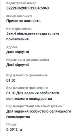 продаж ділянки 9 соток, Соф Борщ