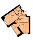ЖЖК Müller Haus , 1-кім., 37.9 м2, вул.Соборна 121, Петропавлівська Борщагівка
