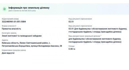 продаж ділянки 8 сот Петропавлівська Борщагівка, за ліцеєм. 