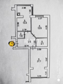 Квартира 62,7кв.м. , г. Петропавловская Борщаговка
